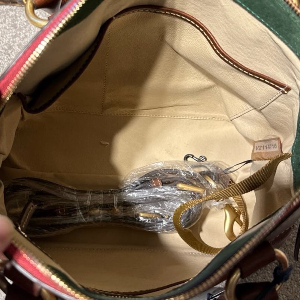 Dooney & Bourke Cameron Satchel with Strap in Chestnut - Picture 10 of 12